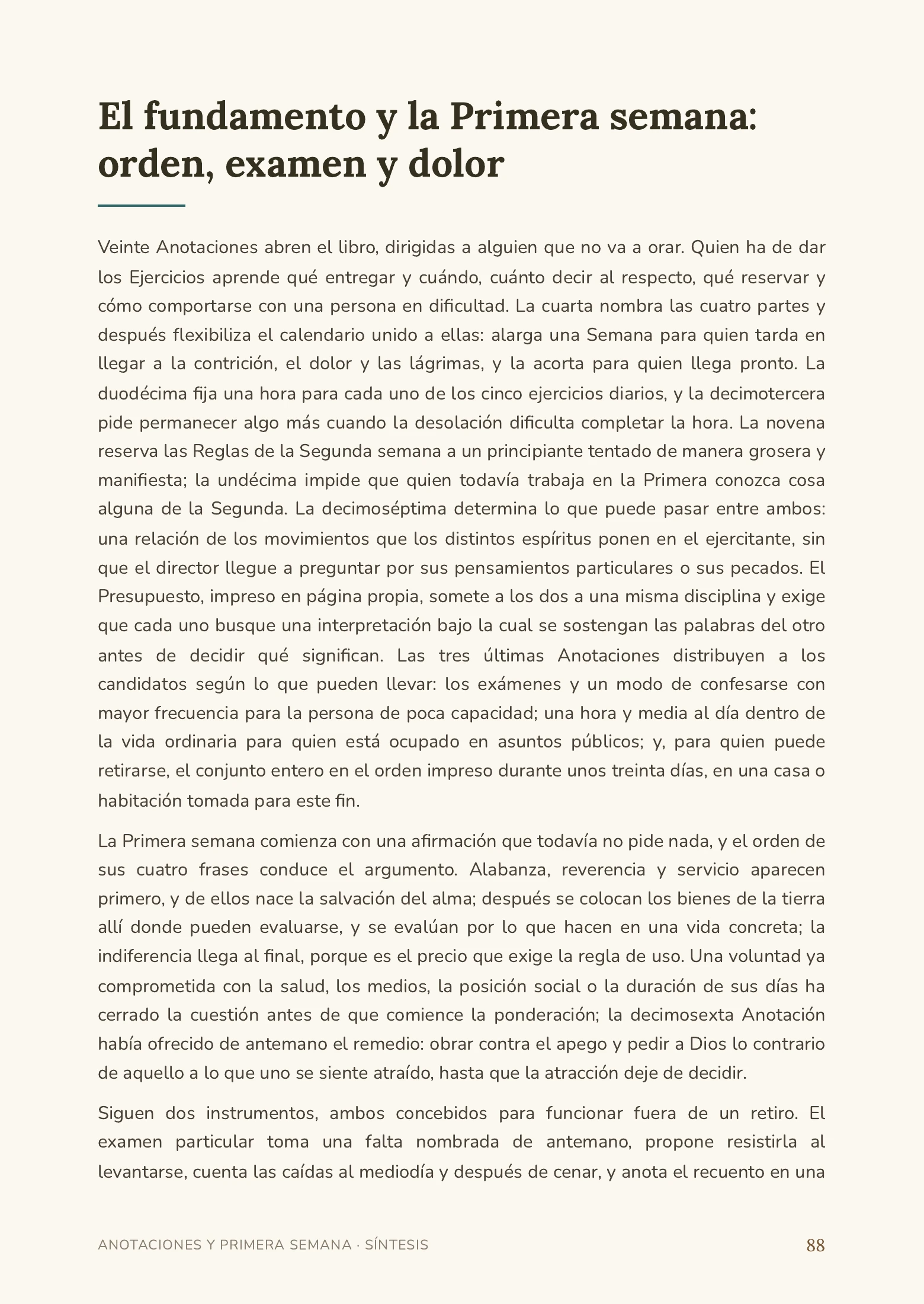 Los Ejercicios Espirituales de San Ignacio de Loyola