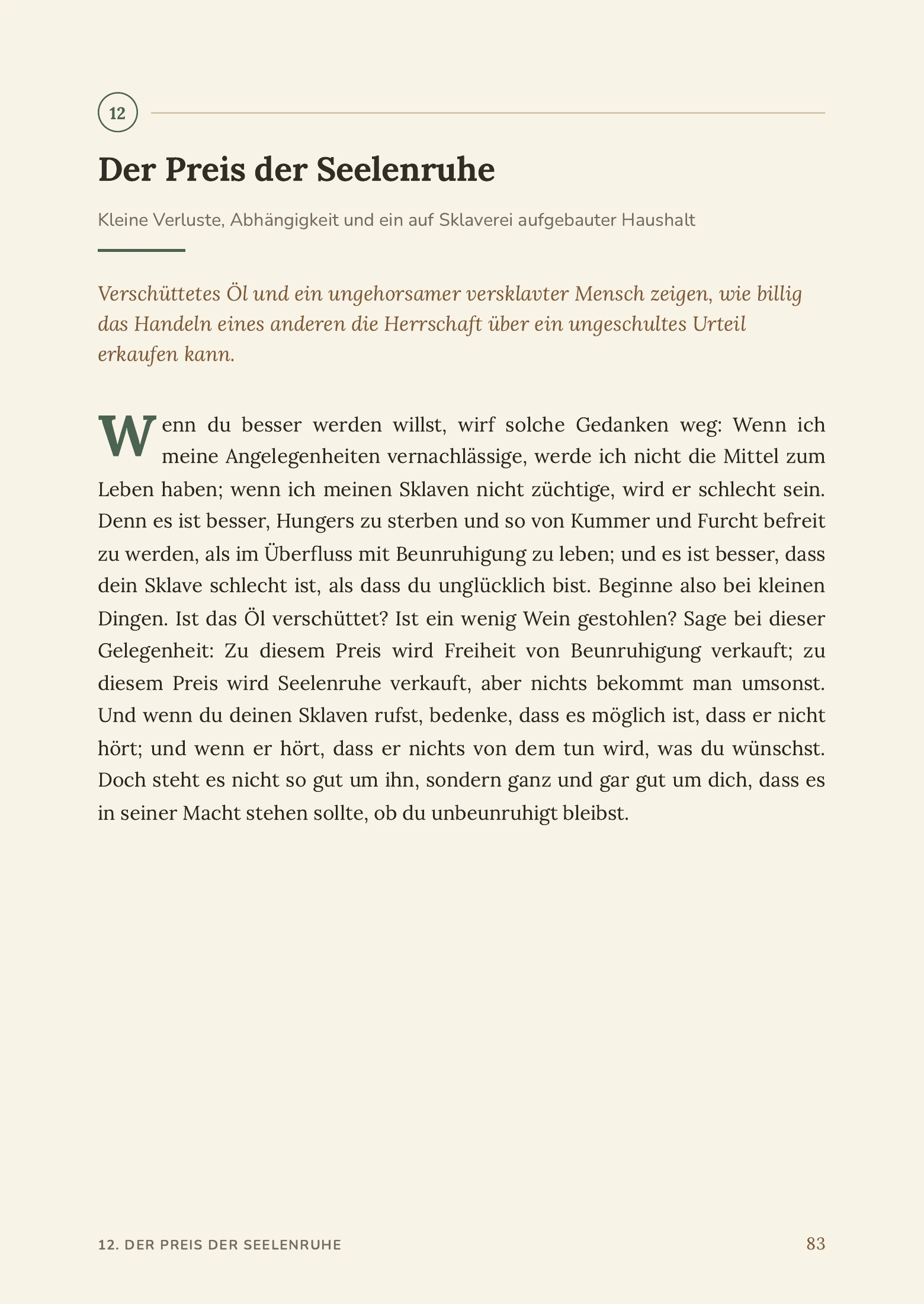 Handbüchlein der Moral — Epiktet