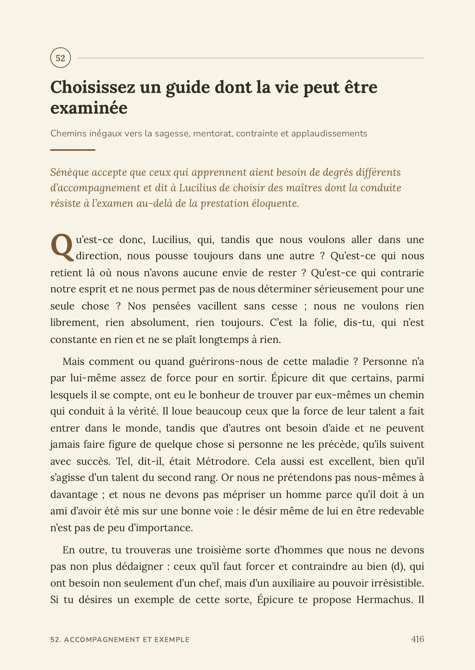 Lettres d’un Stoïcien — Sénèque