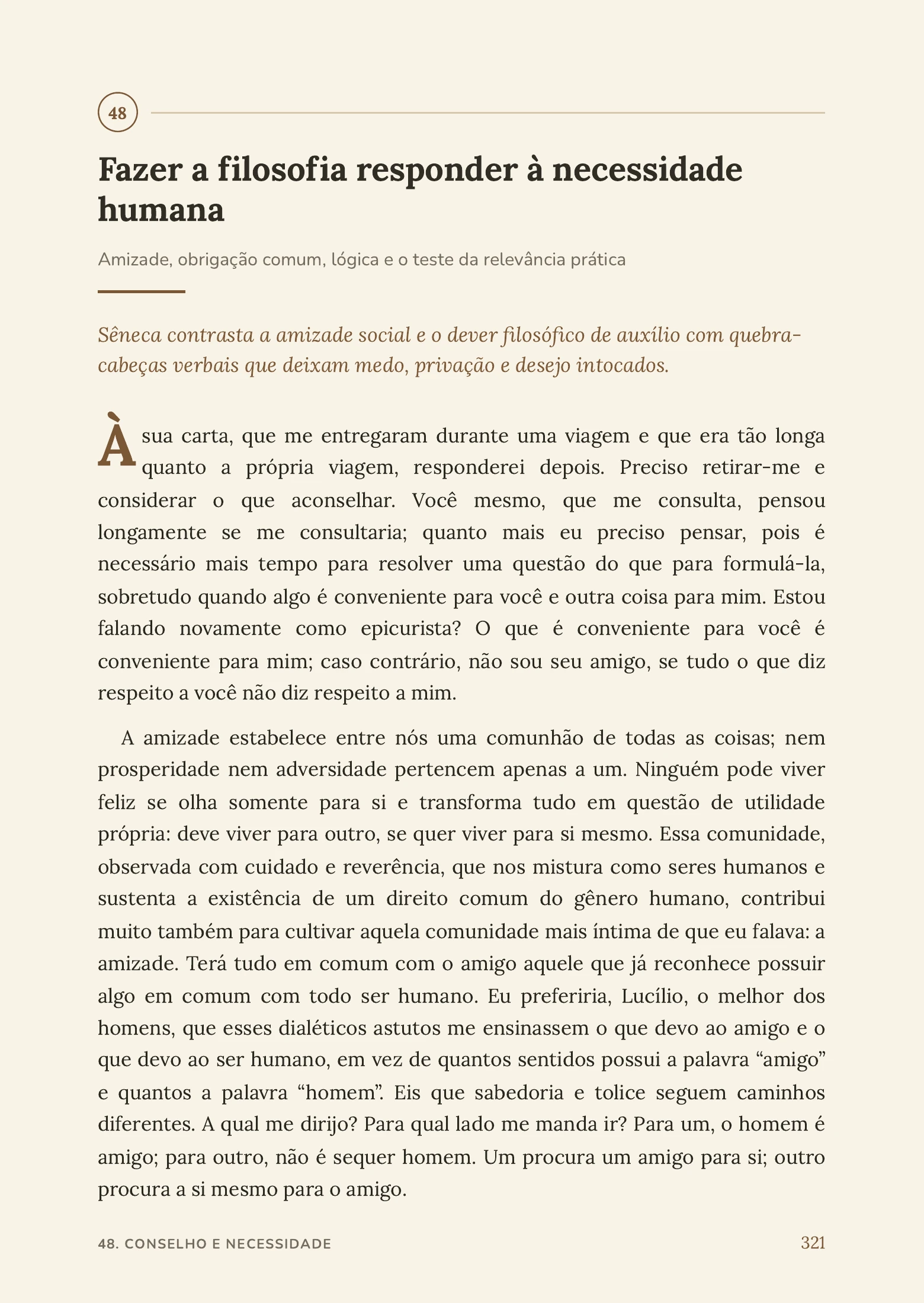 Cartas de um Estoico Explicadas