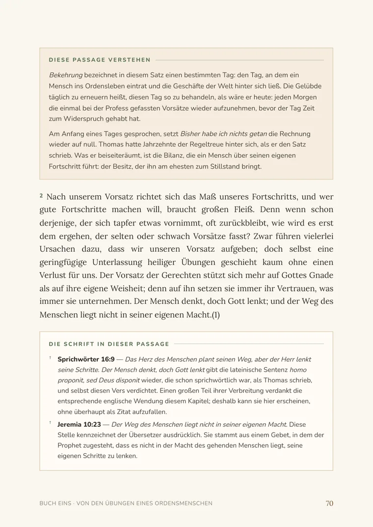 Ein echter Seitenausschnitt aus The Imitation of Christ