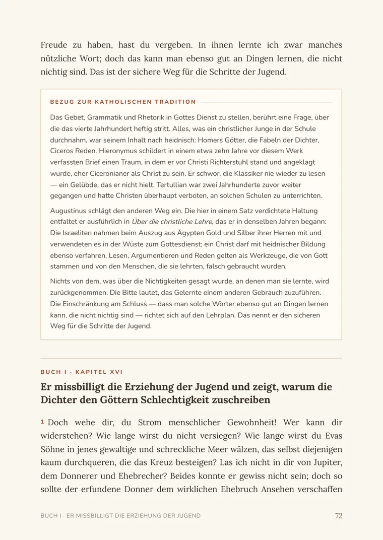 Ein echter Seitenausschnitt aus den Bekenntnissen des Heiligen Augustinus