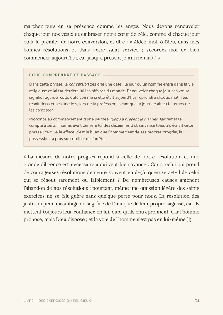 Un vrai détail de page de L'Imitation du Christ
