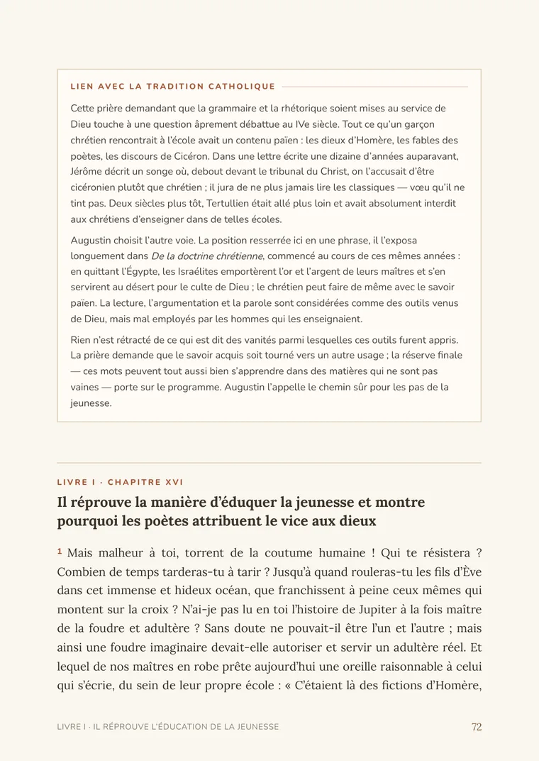 Un vrai détail de page des Confessions de Saint Augustin