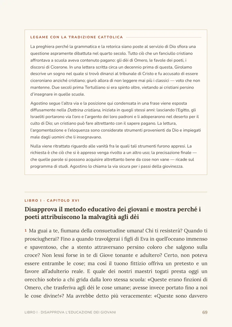 Un dettaglio reale della pagina de Le Confessioni di Sant'Agostino