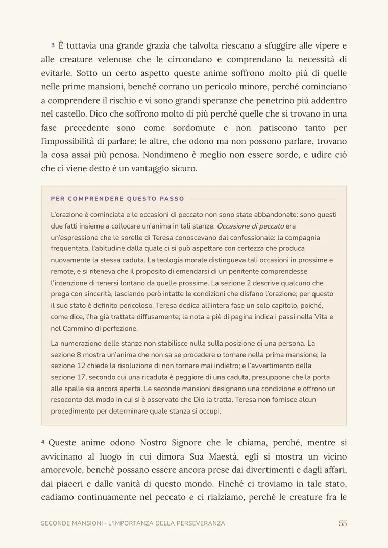 Un dettaglio reale della pagina di The Interior Castle