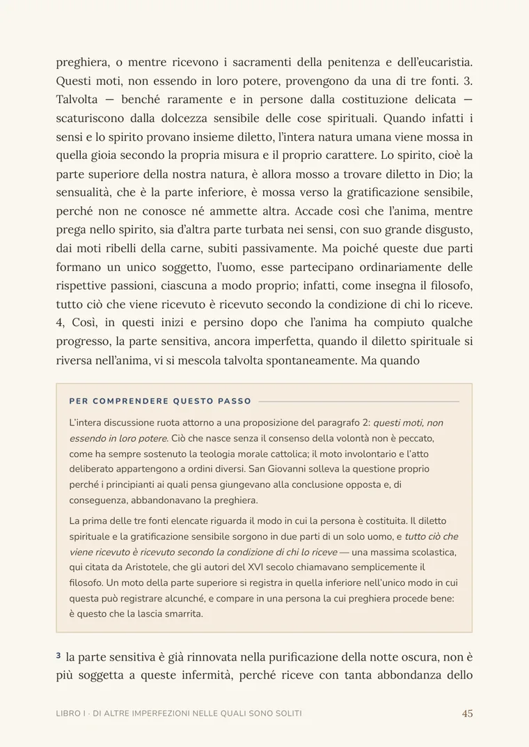 Un vero dettaglio della pagina de La notte oscura dell'anima