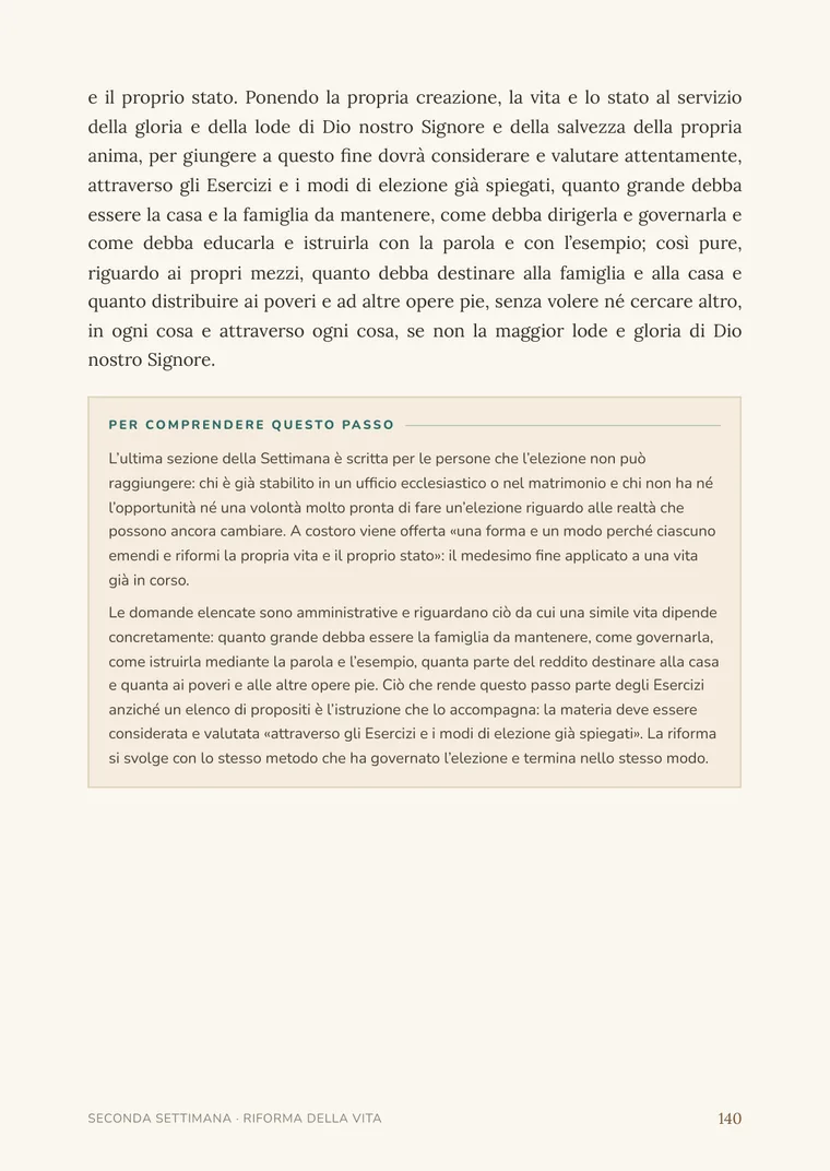 Un dettaglio della pagina reale degli Esercizi Spirituali di Sant'Ignazio