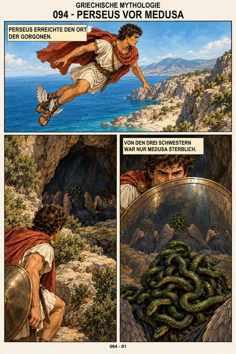 Originalseite aus der deutschen Ausgabe: Perseus vor Medusa (1–3) · 432