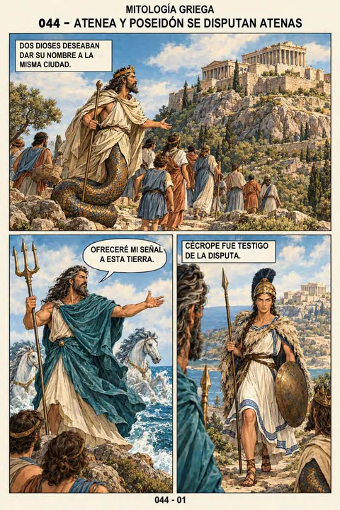 Página real de la edición en español: Atenea y Poseidón se disputan Atenas · 175