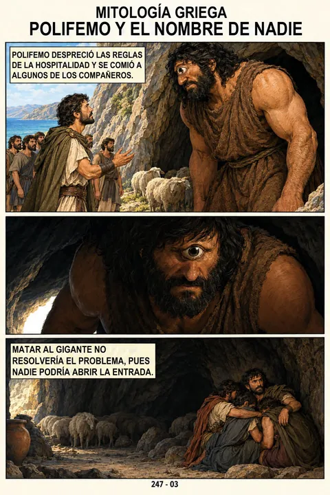 Página real de la edición en español: Polifemo y el nombre de Nadie · 1300