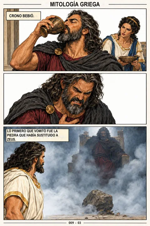 Página real de la edición en español: Zeus libera a sus hermanos · 72