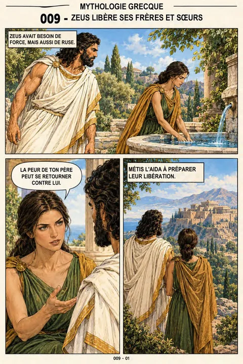 Page réelle de l’édition en français: Zeus libère ses frères et sœurs · 70