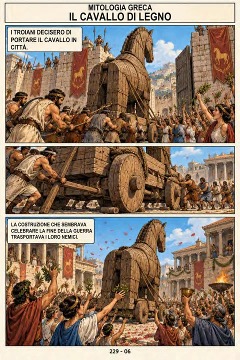 Pagina reale dell’edizione in italiano: Il cavallo di legno (6–7) · 1223