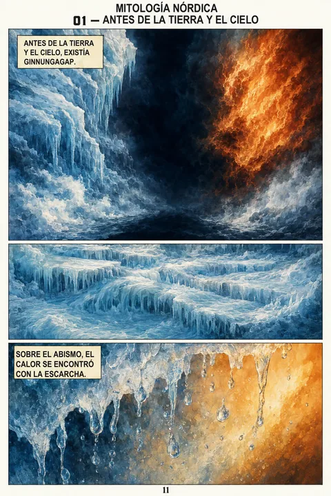 Página real de la edición en español: Antes de la tierra y el cielo · 11