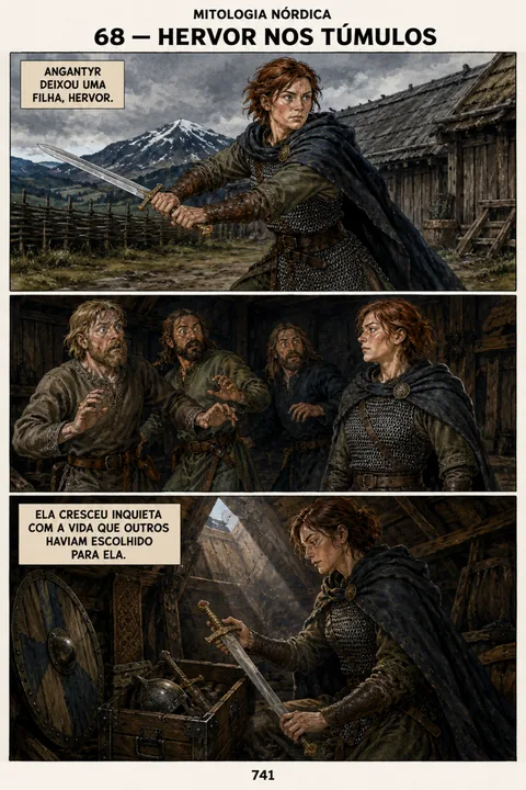 Página real de Hervor nos Túmulos, capítulo 68, página 1