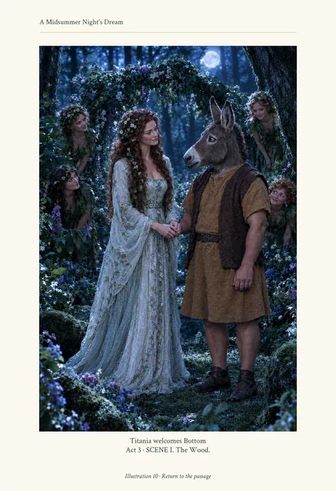 A Midsummer Night's Dream · Titania welcomes Bottom · Page 62