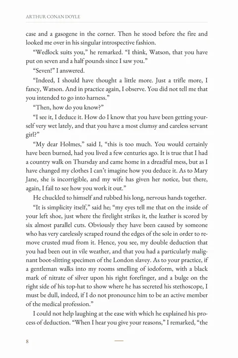 A sample of the reading · Page 8. A sample of the reading