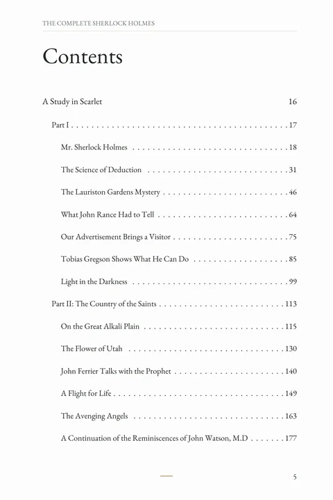 Inside the contents · Page 5. A sample of the reading