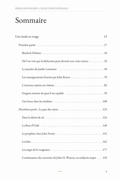 Un aperçu de la table des matières · Page 5. Un aperçu du texte