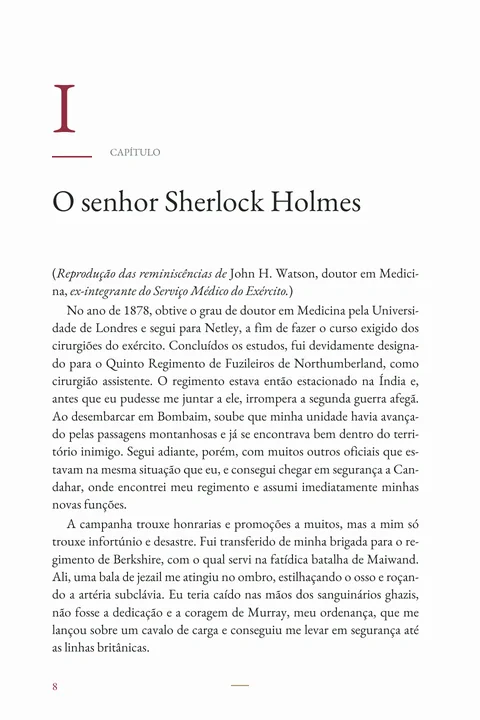 Uma amostra da leitura · Página 8. Uma amostra da leitura