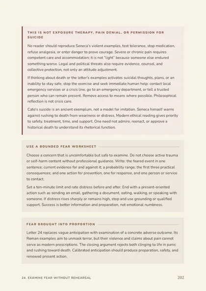 Page from our explained edition of Letters from a Stoic, Physical page 202 of the final digital edition
