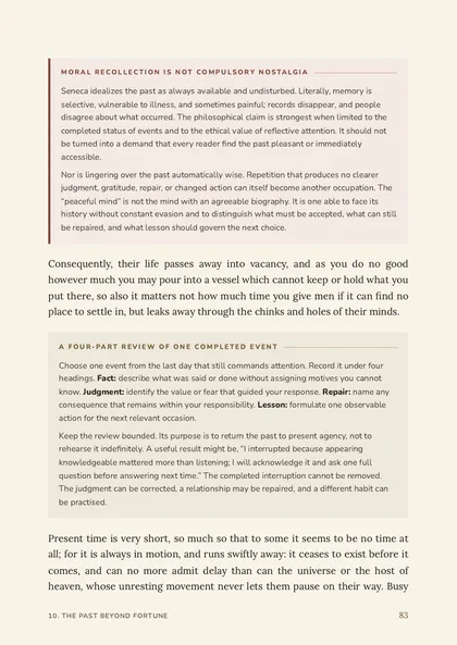 Page from our explained edition of On the Shortness of Life, Physical page 83 of the final digital edition